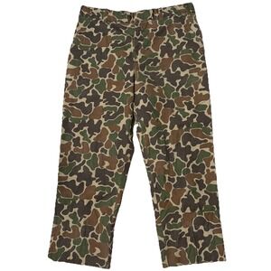 Vintage Duxbak Camo Pants 70s 80s Duck Frog Skin Size Mens 36 Hunting Winter